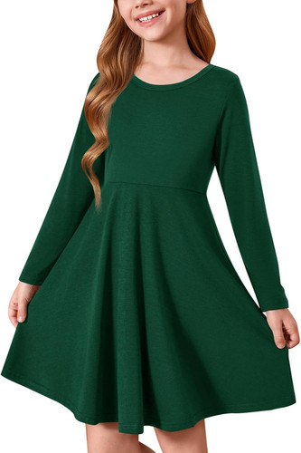 Girls long sleeve dresses kids - girls,
