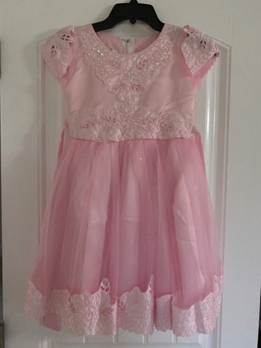 Girls pink party dress with - girls,