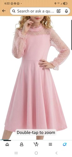 Years girls dress long - 6-14,