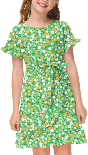 Girls ruffle trim tie waist - girls,