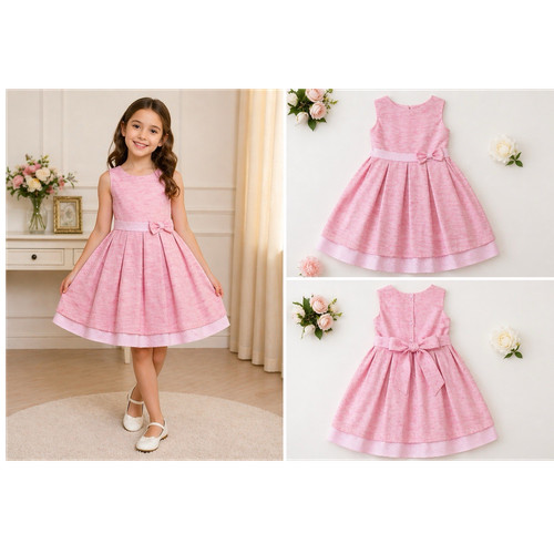 Girls pink sleeveless line - girls,